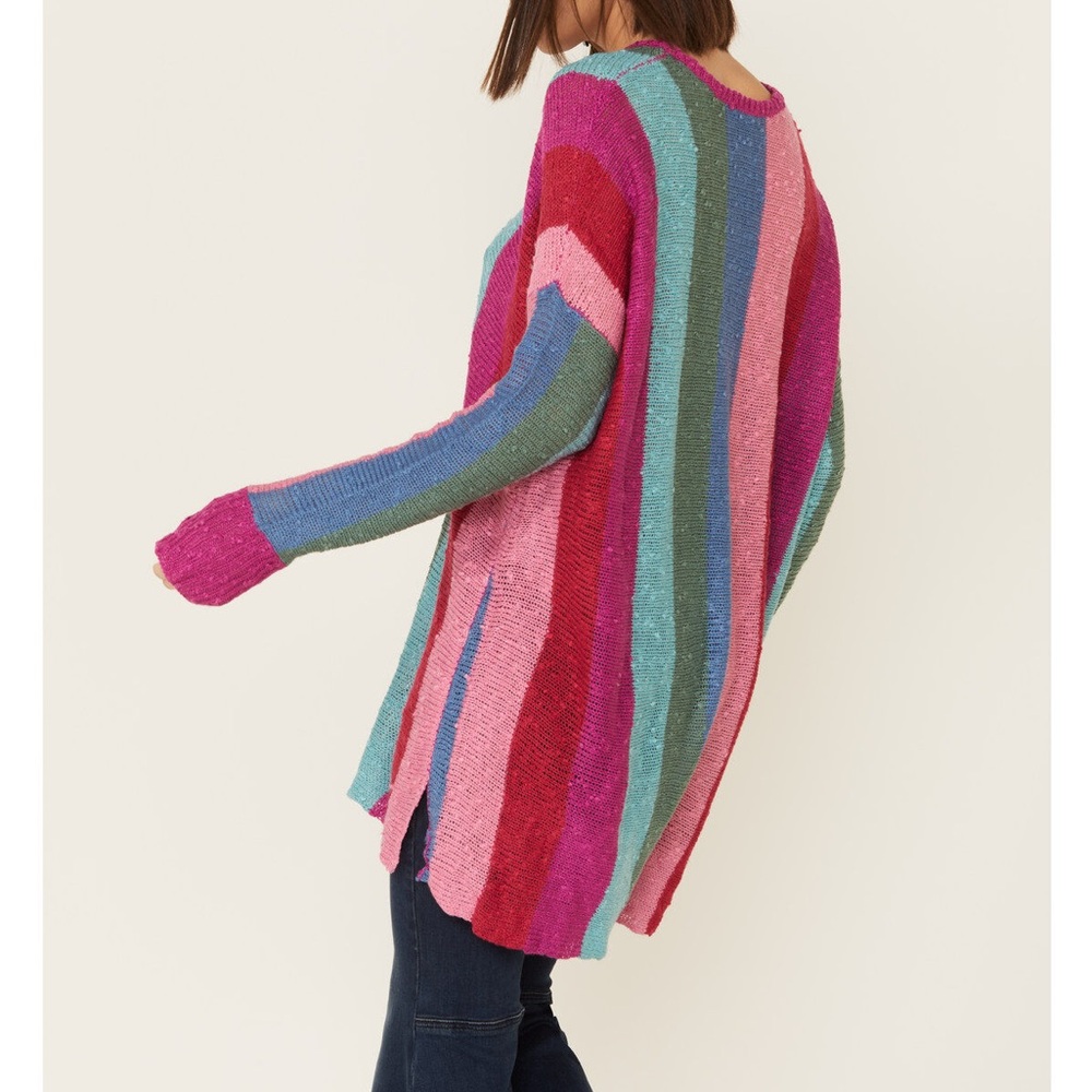 SHOW ME YOUR MUMU WOMEN'S TRINA MADLY STRIPE KNIT SWEATER